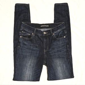 Express Jeans Women's Dark Blue Jeggings